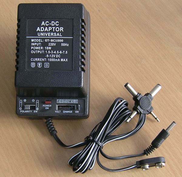 آداپتور چندحالته 1.5 تا 12 ولت با ولتاژ متغیر